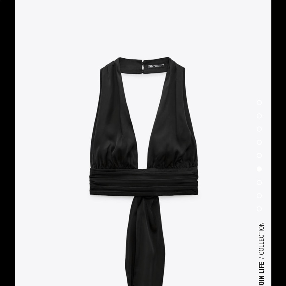 Zara Satin Crop Top